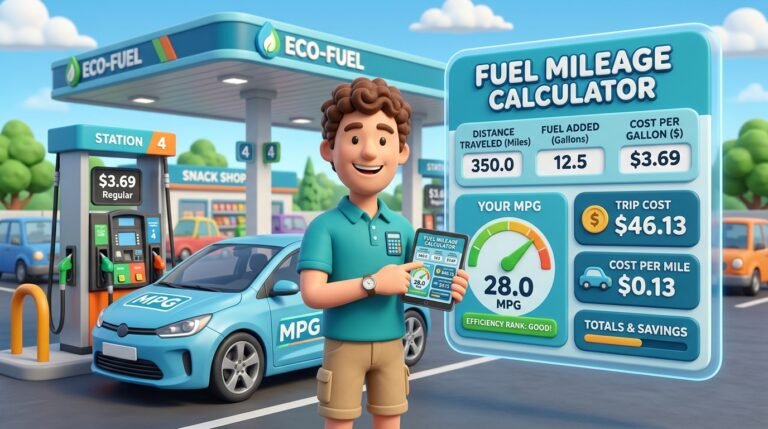 Fuel Mileage Calculator – Petrol Mileage, Trip Fuel & Cost