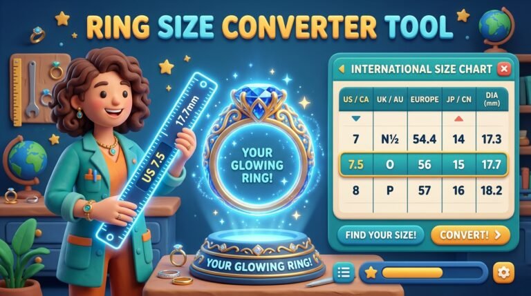 Free Ring Size Converter – US, UK, EU & Japan Ring Size Chart