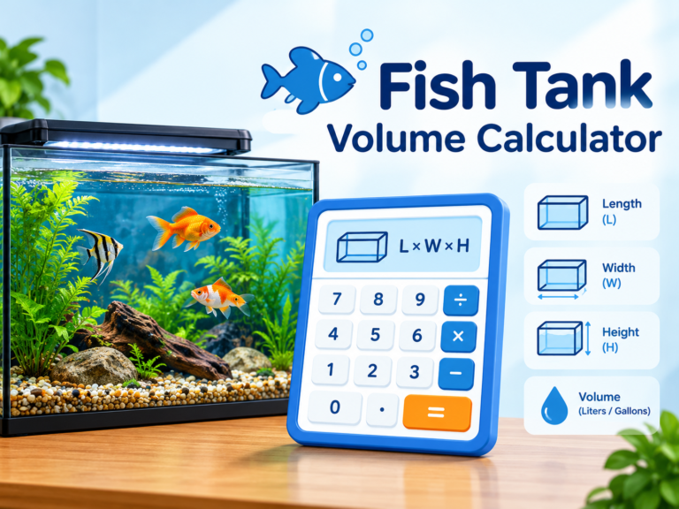 Fish Tank Volume Calculator – Gallons and Litres for Any Aquarium