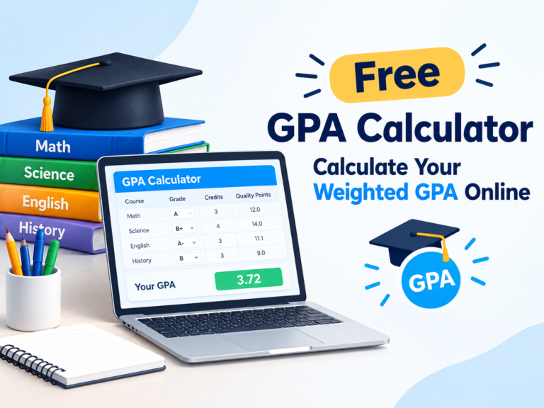 Free GPA Calculator – Calculate Your Weighted GPA Online