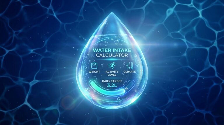 Water Intake Calculator – How Much Water Should I Drink a Day?
